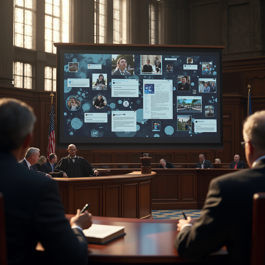 social media posts in court